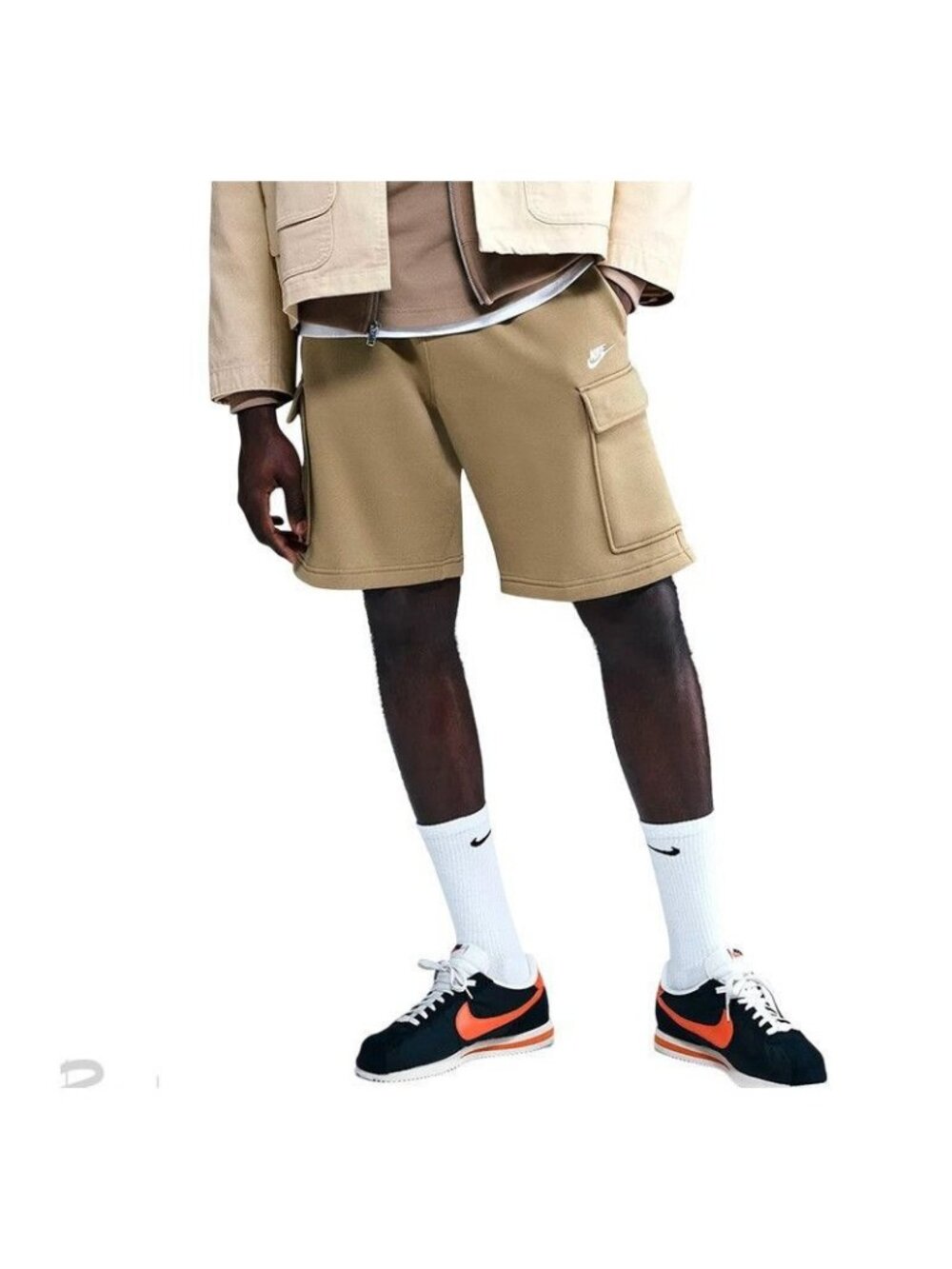 Nike Men's Sportswear Club Fleece Cargo Shorts Tan Size XL NEW WITH TAGS! - Picture 2 of 4